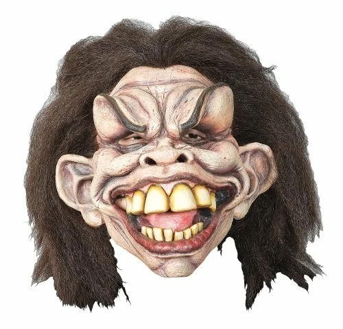 Licensed Don Post Caveman Missing Link DELUXE ADULT LATEX GAMBLER MASK - Image 1 of 1