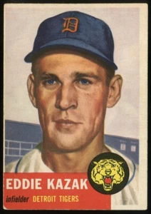 1953 Topps #194 Eddie Kazak Detroit Tigers - Picture 1 of 2