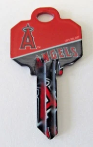 Blank House Key Angels Baseball Schlage SC1 ungeschnitten rot blau - Bild 1 von 2