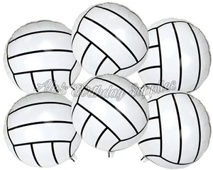 Set of 6 Volleyball Balloons Party Birthday Supplies - Picture 1 of 2