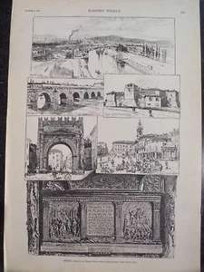 Rimini Italy Adriatic Coast Views Around Town Harper's Weekly 1890 - Picture 1 of 1