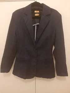 R M WILLIAMS Womens Size 12 Navy Fabric Blazer Jacket Smart Office Australian - Picture 1 of 4