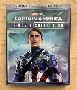 CAPTAIN AMERICA 3-Movie Collection Blu Ray + DVD + Digital  MCU NEW w/Slip