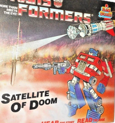 Transformers Marvel Books 1985 SATELLITE of DOOM optimus prime kid stuff - Image 1 of 3