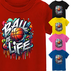 Kids Short Sleeve T-Shirt American Basketball Sports Team USA Funny New Gift Tee - Picture 1 of 14