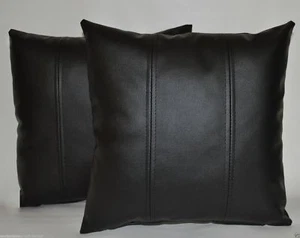 Leather Pillow Cover Throw Cushion Home Cover Decor 18 Decorative All Case 24 - Picture 1 of 2