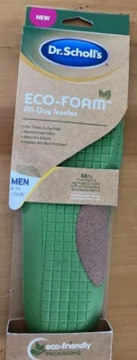 Plantillas de espuma ecológica Dr. Scholl's para hombre, inserciones para zapatos, talla para hombre 8-14 nuevas Foto 1 de 2