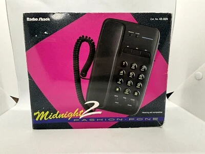 Teléfono vintage Radioshack Midnight 2 Fashion Fone 43-829 - Nuevo de Lote Antiguo Foto 1 de 4