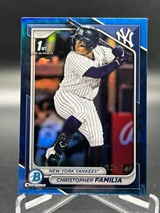 2024 Bowman Chrome CHRISTOPHER FAMILIA BLUE REFRACTOR /150 1ST #BCP-154 - Picture 1 of 2