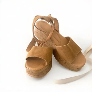 LASOCKI Leder Plateau SANDALEN Camel Braun Knöchelriemen Gr 40 - Bild 1 von 7