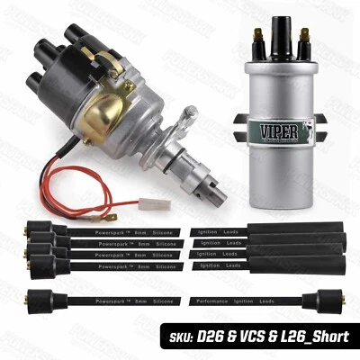 Electronic Distributor Ford 100E Consul Anglia Prefect 8mm HT Leads Viper Coil - Image 1 of 4