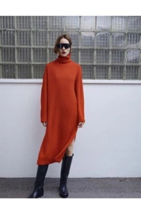 zara knitted turtleneck Dress S - Picture 1 of 6