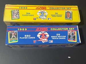 1989 & 1990 SCORE BASEBALL COMPLETE FACTORY SETS! - Picture 1 of 2