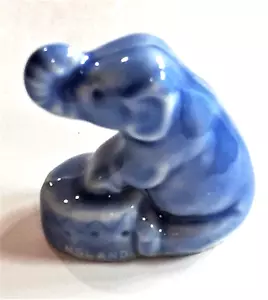 Vintage Wade Modellino Elefante Circo Vintage Ceramica Rosso Rosa Promo Blu Luce Nuovo NOS - Foto 1 di 2