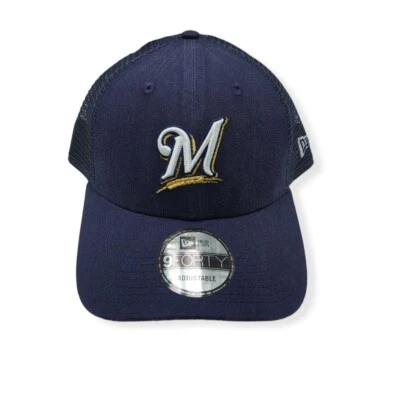 Gorra New Era Milwaukee Brewers 9Forty Trucker Malla Azul Ajustable Snapback Foto 1 de 4
