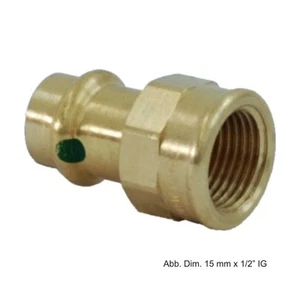 Viega Sanpress Übergangsstück mit IG, aus Rotguss, Modell 2212, 18 mm x 1/2" - Bild 1 von 1