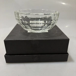 Oleg Cassini Preston 4.5" Round Clear Crystal Bowl Signed 117421 - Picture 1 of 7