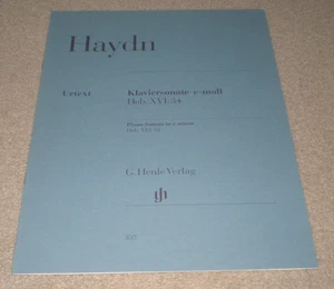Haydn Piano Sonata in E minor Hob.XVI:34 Henle Verlag 357 Sheet Music Piano Solo - Picture 1 of 1