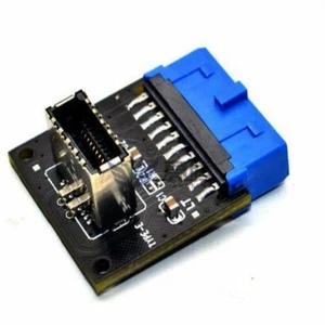 USB3.0 Front 19PIN to USB 3.1 A-KEY Type-E 20PIN Motherboard Header Adapter - Picture 1 of 8