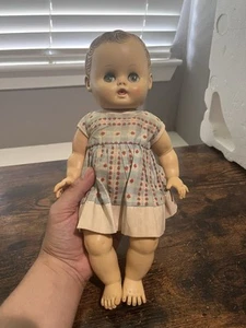 Vintage BABY DOLL Sun Dee Rubber Co. 1956 Squeak Doll 12” Collectible - Picture 1 of 17