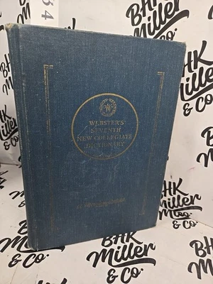 1965 Websters Seventh New Collegiate Dictionary Hardcover Thumb Index - Image 1 of 4
