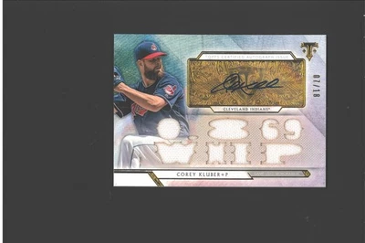 完好科里·克鲁伯签名 #/18 球衣消息鞭子亲笔签名帕尼尼三线 — 第 1/3 张图片