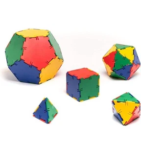 Polydron Platonic Solids Set 3D Shapes Building Kit 4+ Years 50 Piece Kit NEW - Picture 1 of 5