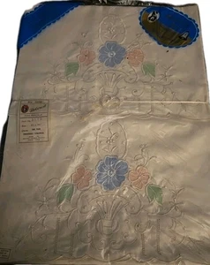 Fundas de almohada percal nuevas bordadas radios - Imagen 1 de 6