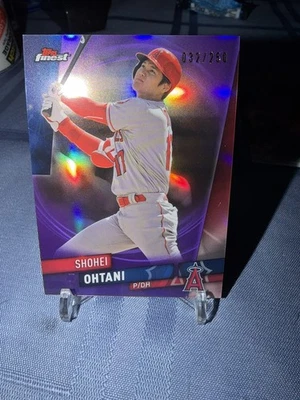 2019 Topps Finest Shohei Ohtani #100 Purple Refractor /250 Los Angeles Angels - Image 1 of 3