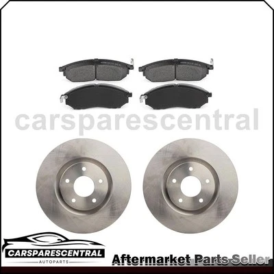 Front Rotors Semi-Metallic Brake Pads Fits 2010 2011 2012 2013 Renault Koleos - Image 1 of 4