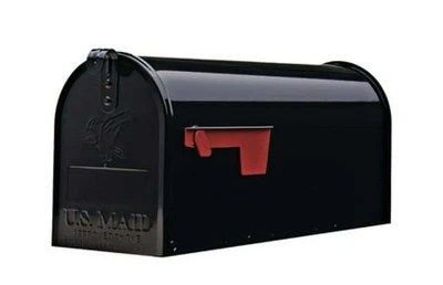 Architectural Mailboxes Elite Galvanized Steel,Medium,Post-Mount Mailbox inBlack - Image 1 of 3