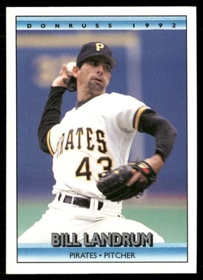 Bill Landrum 1992 Donruss #221b Pittsburgh Pirates - Image 1 of 2