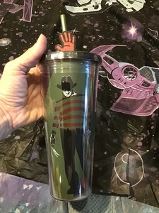 Nightmare On Elm Street Freddy Krueger Tumbler With Straw -NEW - Picture 1 of 5