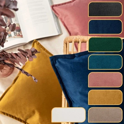 MAGMA Samt Kissenhülle Kissenbezug MARLA mit Stehsaum 45 x 45 cm | 60 x 60 cm  - Bild 1 von 4