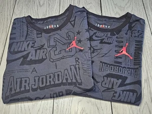 Nike Air Jordan JumpMan Boys Size M Black Graphic Flight Tee T-Shirt -NEW TAGS- - Picture 1 of 19