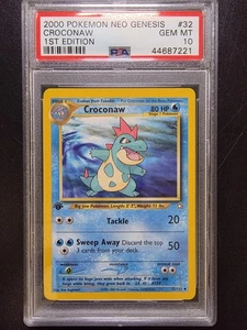 PSA 10 1st Edition Croconaw 32/111 - Neo Genesis Pokemon Card - Picture 1 of 2