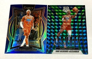2 Shai GIlgreous Alexander 2024-25 Select #36 Prizm Mosaic Elevate Green Thunder - Picture 1 of 2