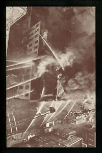 Fire Fighting postcard Pennsylvania PA, Philadelphia, 3 Alarm Fire - Picture 1 of 2