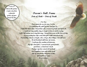 I'm Free Personalized Poem in loving memory of your Loved One (See all 20 Prints - Picture 1 of 21
