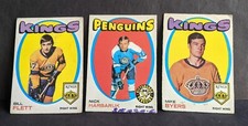 1971-72 O-Pee-Chee Vintage NHL Hockey 3 Card Lot includes Rookie Card