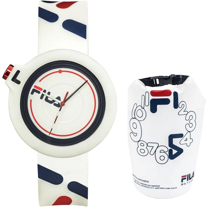 Reloj FILA Hinchado en Goma Blanca Silicona + Bolsa de Deporte de Regalo Foto 1 de 1