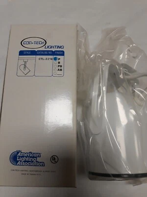 CONT-TECH LIGHTING CTL-2216 DESIGNER SERIES TRACK LIGHTING SPOTLIGHT WHITE NEW - Image 1 of 4