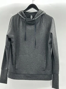 Yogalicious Womens Long Sleeve Hoodie Gray Hoodie Size Small ~Kangaroo Pkt. - Picture 1 of 5