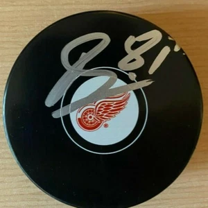 Frans Nielsen Autographed Signed Detroit Red Wings Puck NHL - Picture 1 of 1