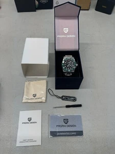 PAGANI DESIGN PD-1661 Automatic Men Watch 40mm Green Bezel Oyster Men Watch - Picture 1 of 11