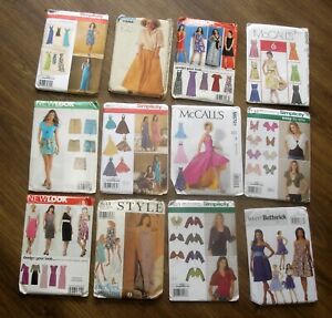 Job Lot 12 Sewing Patterns Style Simplicity New Look McCalls Butterick All Uncut