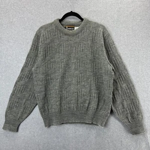 Vintage London Fog Men's Gray Acrylic Wool Blend Sweater Size M Made In USA - Picture 1 of 8