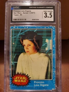 CGC 3.5 Star Wars #5 Princess Leia Organa Topps Series 1 (Blue) 1977 Pop 5 - Picture 1 of 3