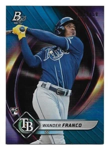 Wander Franco 2022 Bowman Platinum Blue Rookie #69 #127/150 Tampa Bay Rays radiocontrol - Imagen 1 de 2