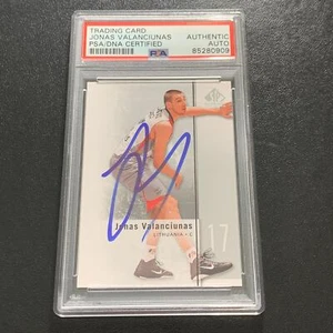 2011-12 Upper Deck Spa Basketball #39 Jonas Valanciunas Signed Card AUTO PSA Sla - Picture 1 of 2